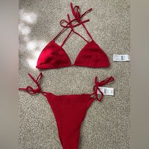 Red Crochet Pacsun Bikini